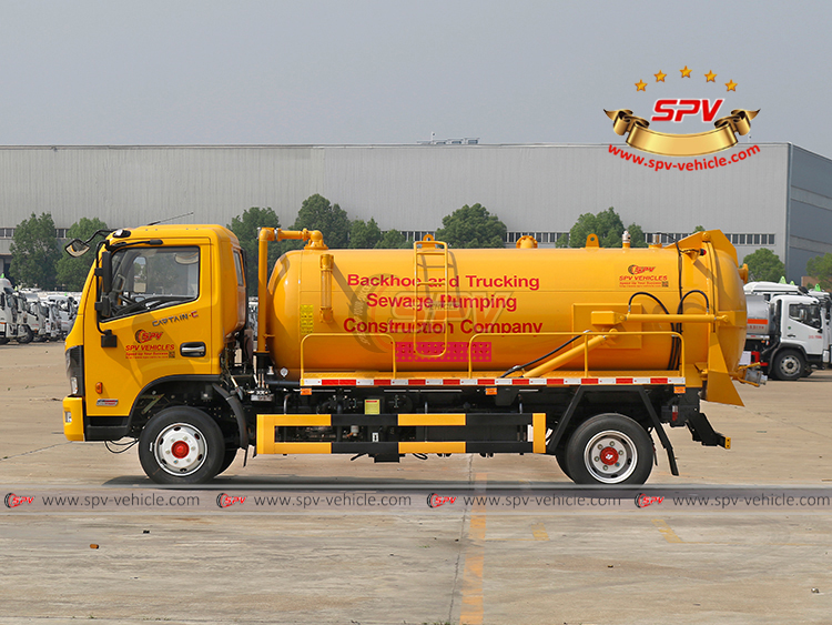 5,000 Litres Waste Liquid Disposal Truck DongFeng - Left Side